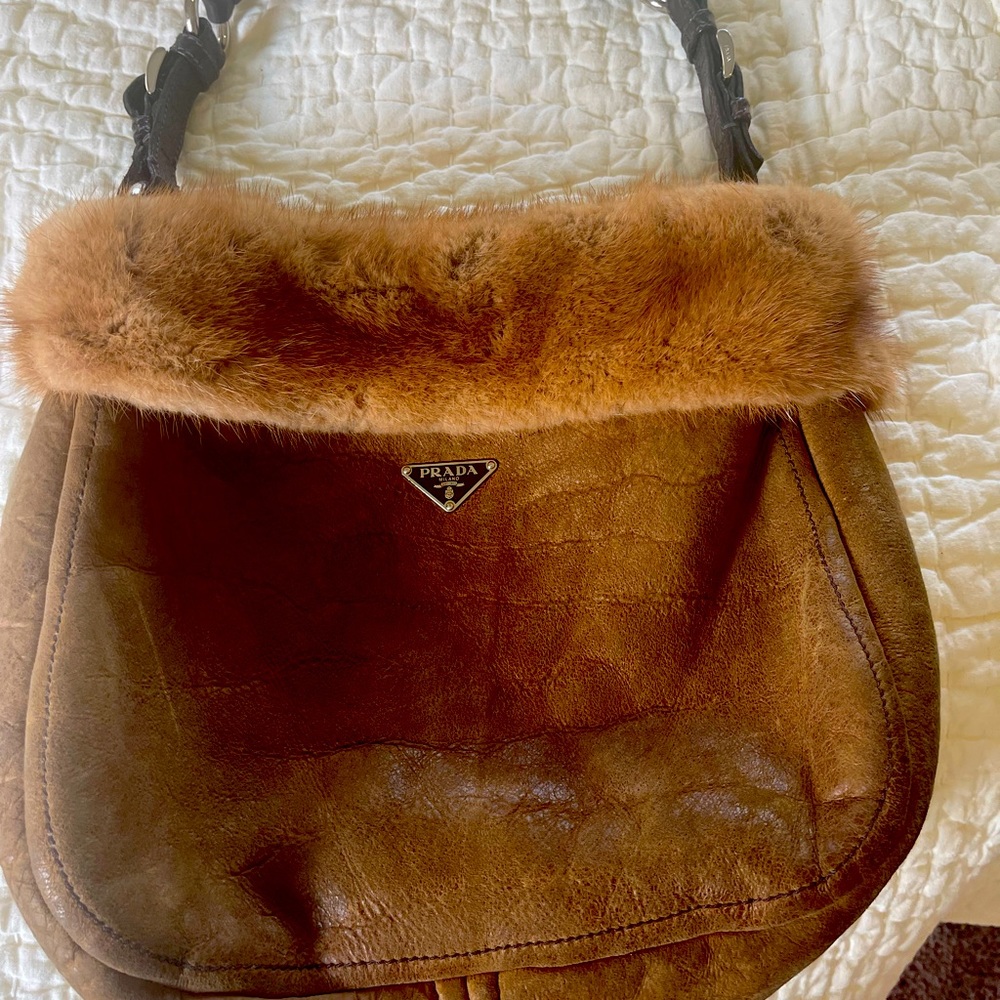 Prada Mink/Shearling Handbag